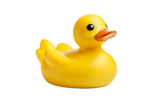 Rubber Duck Isolated On White Background