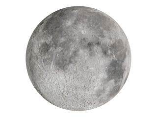 Wall Mural - moon surface full moon phases in transparent background.