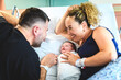 © Louis-Paul Photo - New born baby boy with the family in the hospital room