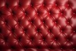 Red capitone checkered soft fabric textile decorative background with buttons. Generative AI