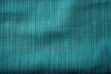 Wall Mural - Texture of natural turquoise upholstery fabric or cloth. Generative AI