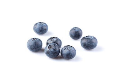 Wall Mural - Blueberries on white background