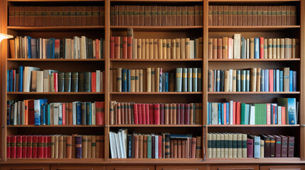 Bookshelf in public library
