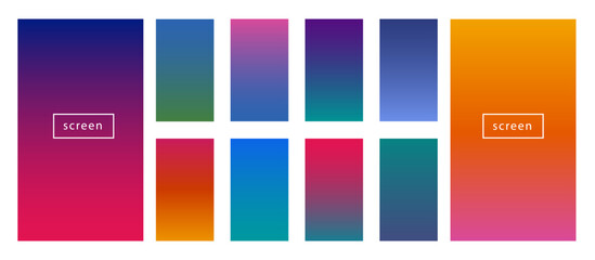 Wall Mural - dark colors gradients backgrounds big set. vintage academia colours. deep color modern gradient for 