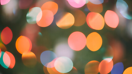 Aufkleber - Red glitter vintage lights background. defocused.