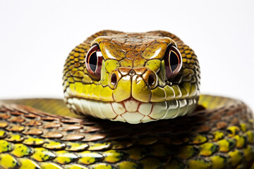 A snake on a light background. Generative AI