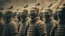 Photo Of The Qin Dynastys Terracotta Army .generative Ai