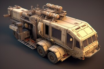 Wall Mural - innovative modular vehicle with customizable configurations, created with generative ai