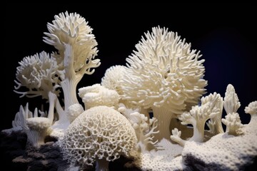Wall Mural - 3d printed coral structures in ocean, created with generative ai