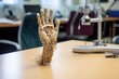 © altitudevisual - 3d printed prosthetic limb on a laboratory table, created with generative ai