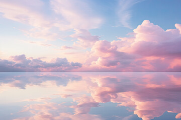 Wall Mural - Pastel Cloud Serenity, Transparent background. generative AI