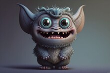 Playful Creature Mashup: Halloween Monster Cartoon Characters In Funny 3D Illustrations!, Generative AI