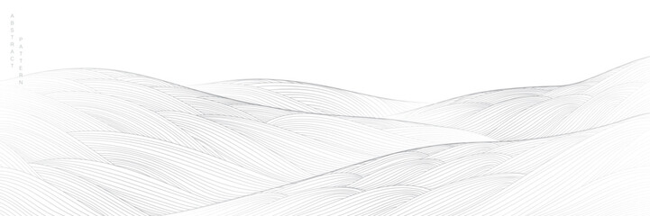 Abstract white and gray background. Hand drawn line pattern. Mountain forest art vector background. Twitter banner, presentation template design, poster, flyer, website backgrounds or advertising. 