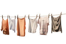 Clothesline. Isolated Object, Transparent Background