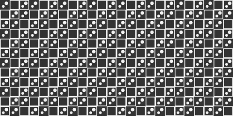 Canvas Print - Seamless and simple pattern with diagonally repeating tiles. A pattern of repeating black tiles. Square tiles with a simple pattern.