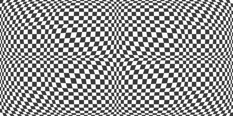 Leinwandbilder - Stylish curly racing flag. Black and white racing flag, can be seamless. For wallpaper, packaging, textiles, interior. Seamless racing flag.