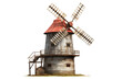 Farm windmill. isolated object, transparent background
