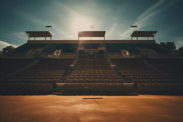 Wall Mural - tennis court in the stadium