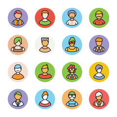 Canvas Print - Avatar Vector Icons 

