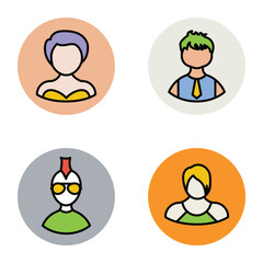 Canvas Print - Avatar Vector Icons 

