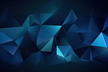Wall Mural - Dark blue color background, Geometric shape, Wallpaper gradient