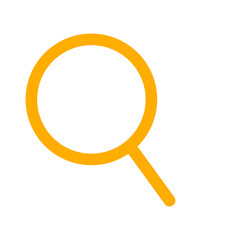 Search, find, magnifying glass yellow icon 