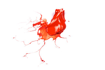 Poster - Red stroke of the paint brush