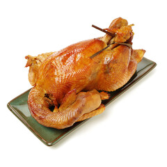 Sticker - Roast Chicken on white background