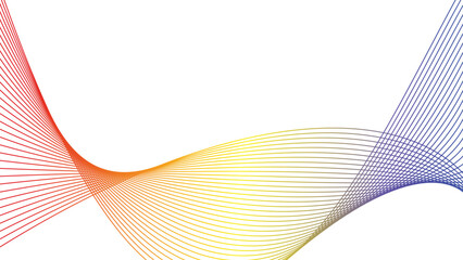 red yellow blue tech wavy lines gradient background isolated