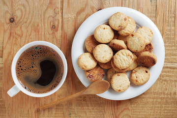 Wall Mural - Cookies and cup of coffee