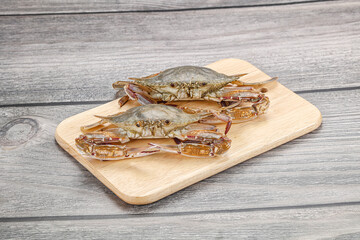 Two raw crab for cooking