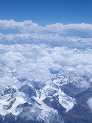 Wall Mural - sky and snow covered mountains