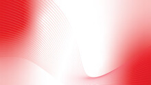 Abstract Wavy Technology Lines Red White Red Flag Color Gradient Background