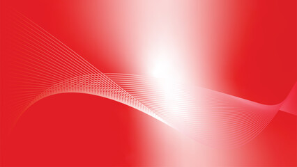 abstract wavy technology lines red white red flag color gradient background