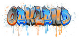 Fototapeta Młodzieżowe - Graffiti Styled Vector Graphics Design - Oakland