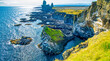 Beautiful coastline and rock formations in Londrangar, Iceland