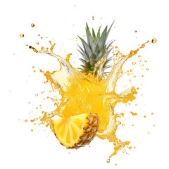 Canvas Print - Pineapple juice and pineapple