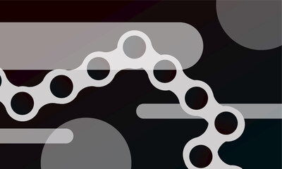 Wall Mural - black abstract background designed with geometric shapes.