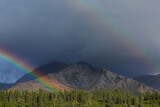 Fototapeta Tęcza - Rainbow in mountains