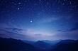 Leinwandbild Motiv starry night sky. only sky, mountains and stars. 