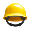Front view of yellow safety helmet
