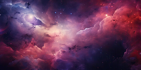 Wall Mural - endless universe with stars and galaxies in outer space - generative ai