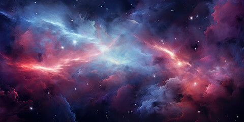 Wall Mural - endless universe with stars and galaxies in outer space - generative ai