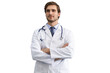 © ty - Portrait of young male doctor with stethoscope on a transparent background