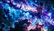 A Journey through Colorful Galaxies, Nebulas, and Supernovas ai generated