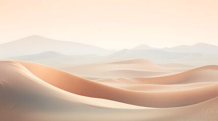 Wall Mural - Digital dreamy desert mountains abstract graphics poster web page PPT background