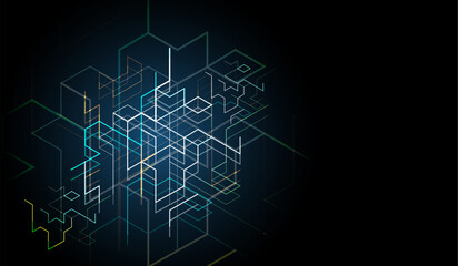 Digital technology and engineering background.