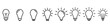 © Саша Мельник - Light Bulb thin line icon collection. Vector icons set.