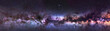 Wide angle photograph of Milky Way stars captured from a dark remote location. Mosaic panorama photograph of summer Milky way, left side.