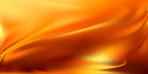 luxurious amber gold background with waves. pattern with overflows of caramel, oil or silk. vector g
